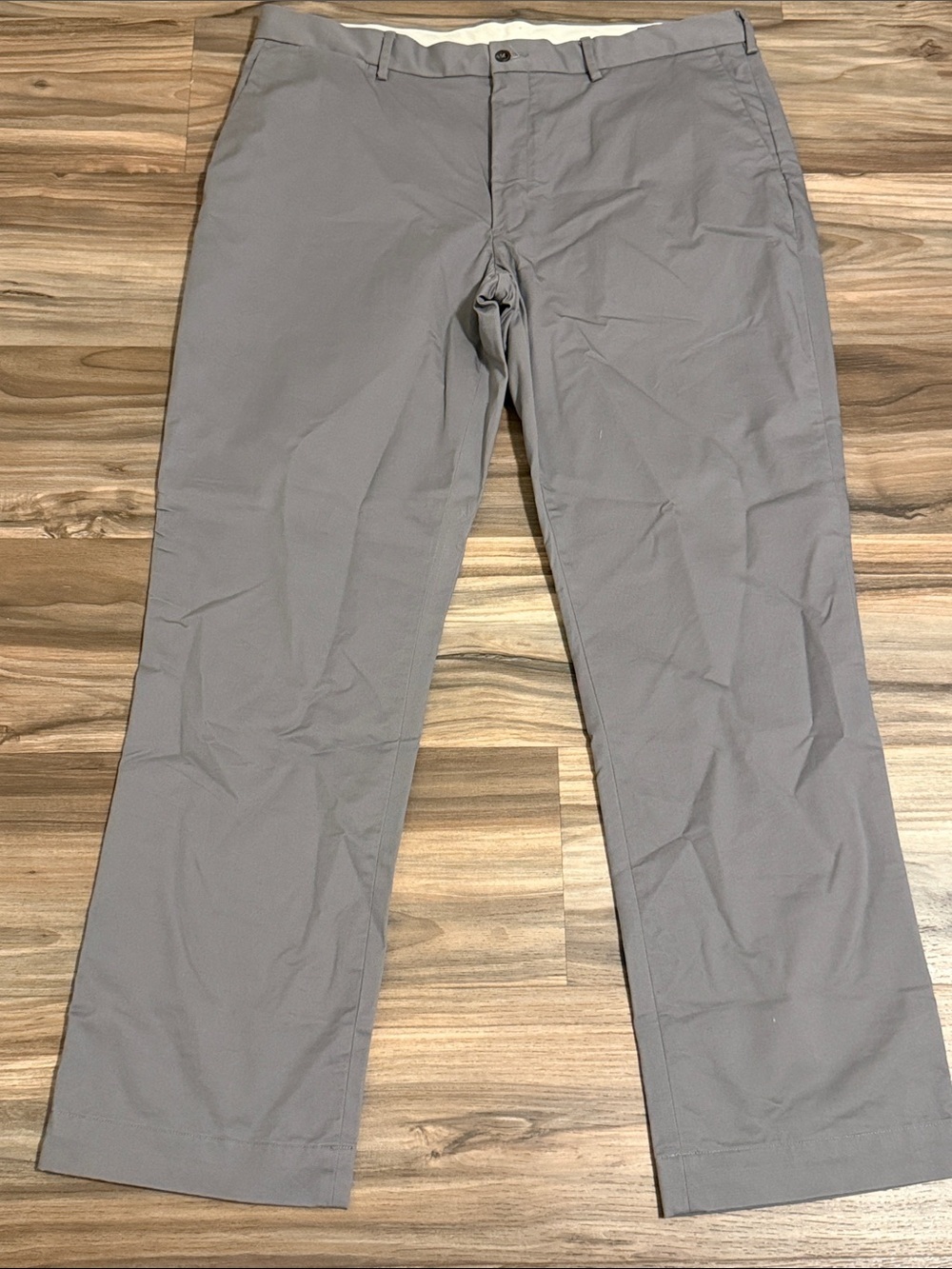Polo Ralph Lauren Pants Mens 38x32 Gray Stretch Classic Fit Chino Flat Front